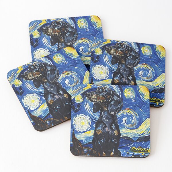 Item preview, Starry Night Dachshund Van Gogh Dog designed and sold by Vangoholic.