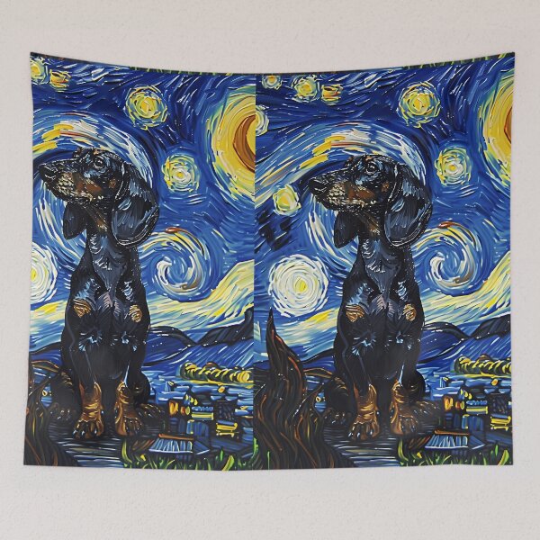 Item preview, Starry Night Dachshund Van Gogh Dog designed and sold by Vangoholic.