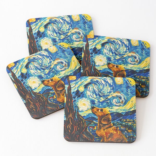 Item preview, Starry Night Dachshund Van Gogh Dog designed and sold by Vangoholic.