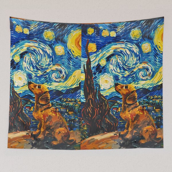 Item preview, Starry Night Dachshund Van Gogh Dog designed and sold by Vangoholic.