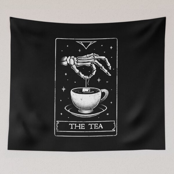 Item preview, The Tea - Cool Drink Tea Skull Skeleton Dark Tarot Card Gift designed and sold by EduEly.