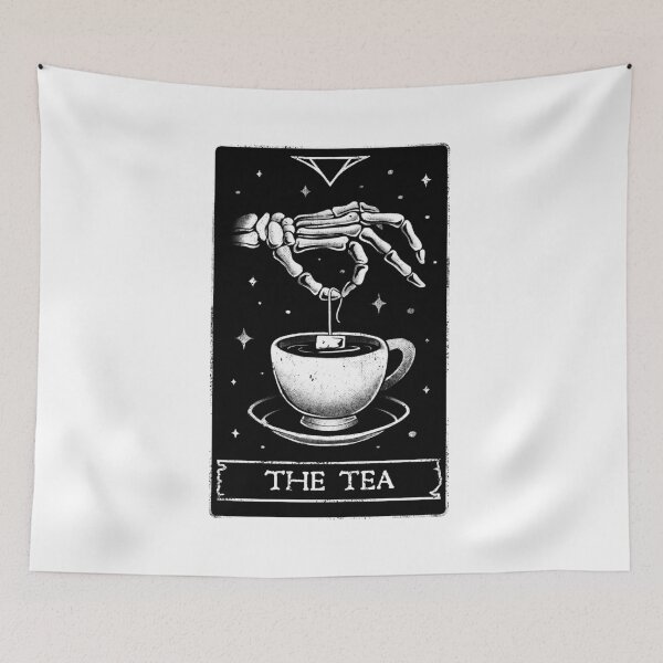 Item preview, The Tea - Cool Drink Tea Skull Skeleton Dark Tarot Card Gift designed and sold by EduEly.