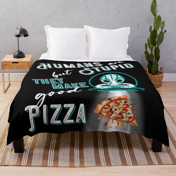 Item preview, RESIDENT ALIEN, HUMANS ARE STUPID BUT THEY MAKE GOOD PIZZA designed and sold by FlutteringWings.