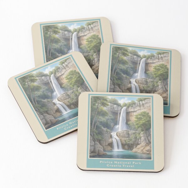Item preview, Plivice National Park - Croatia- Vintage style poster designed and sold by Museum Of Non-Existing Art.