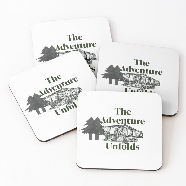 Item preview, The Adventure Unfolds Folding Caravan - Black and White designed and sold by BeccaAelishe.
