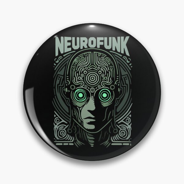 Item preview, Neurofunk cyborg head Drum and bass jungle, dnb  designed and sold by CutOriginalArt.
