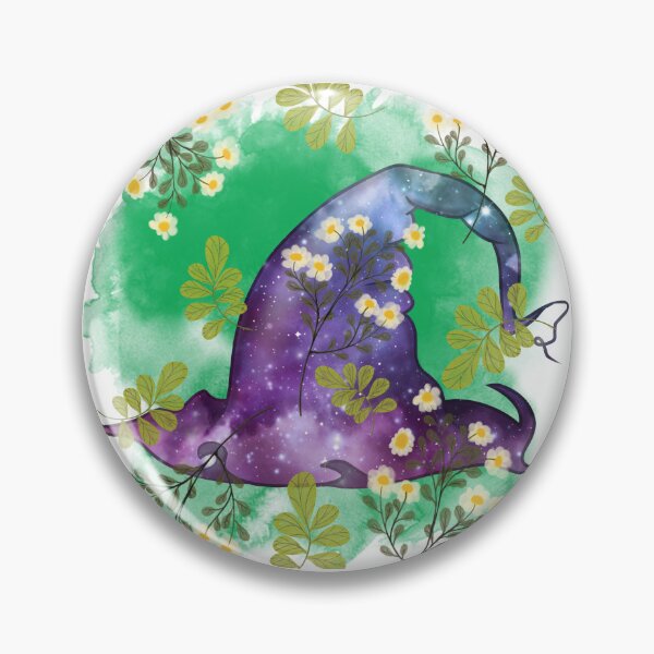 Item preview, Galactic Witch Hat with Flowers  designed and sold by WildWoodlandWitch.
