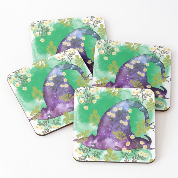 Item preview, Galactic Witch Hat with Flowers  designed and sold by WildWoodlandWitch.
