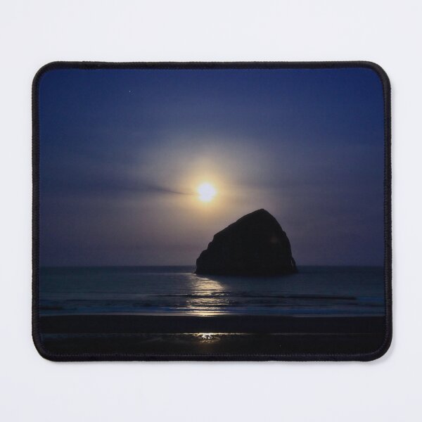 Item preview, Moon set over Haystack Rock designed and sold by Tiana  McVay.