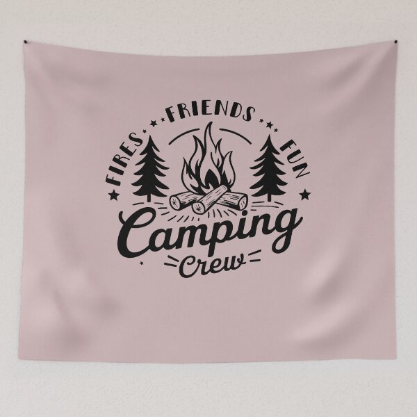 Item preview, Camping Adventure - Retro Campfire Illustration Art For Funny Girls  designed and sold by AmiGraph.