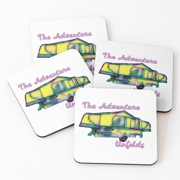 Item preview, The Adventure Unfolds Folding Caravan - Yellow and Purple designed and sold by BeccaAelishe.