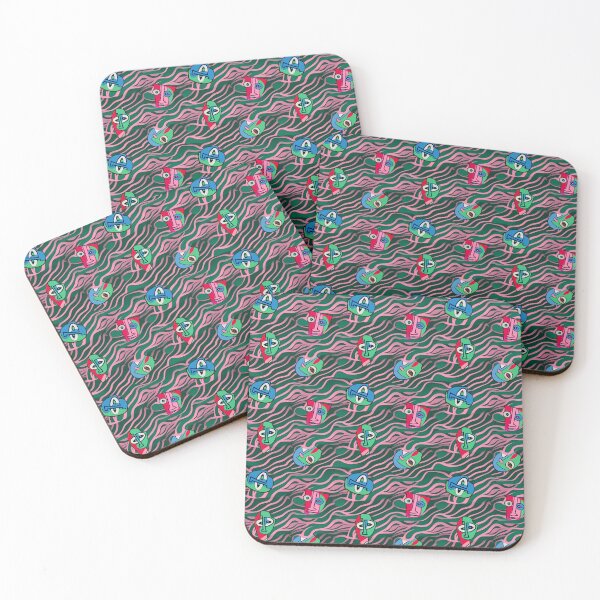 Item preview, Copy of Hide and seek faces green designed and sold by Alessandro Remo Mazzoni Remotextiles.