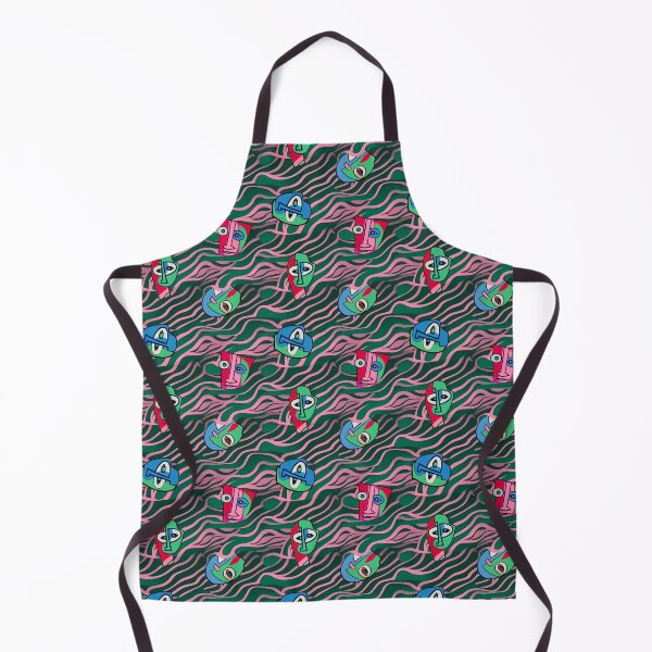 Item preview, Copy of Hide and seek faces green designed and sold by Alessandro Remo Mazzoni Remotextiles.