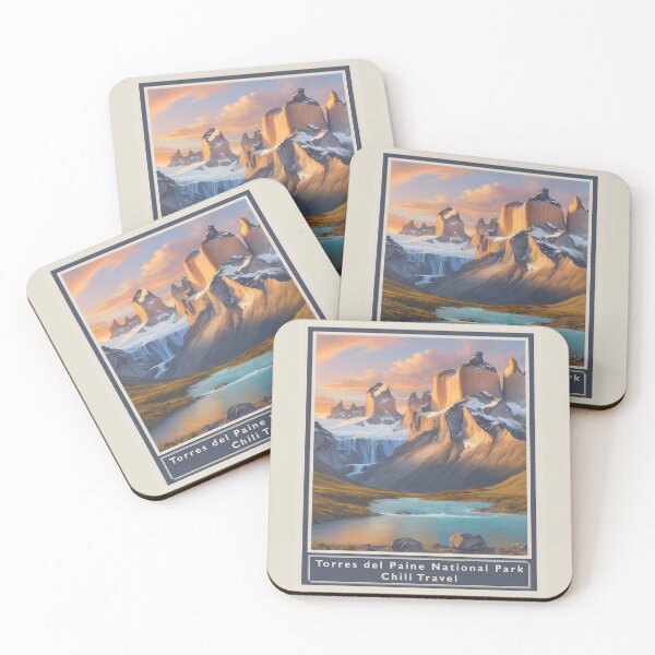 Item preview, Torres del Paine National Park - Chili - Vintage style poster2 designed and sold by Museum Of Non-Existing Art.