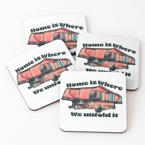 Item preview, Home is where we unfold it orange Folding Caravan designed and sold by BeccaAelishe.