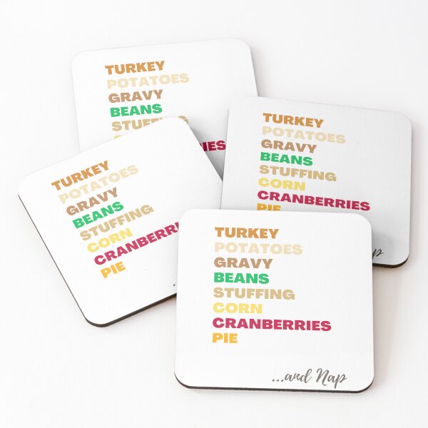 Item preview, Thanksgiving 2024: Funny Favourite Food Menu Christmas Classics Gift (White) designed and sold by theprintplaceuk.