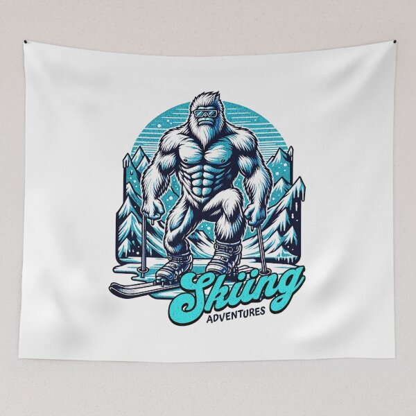 Item preview, SKIING ADVENTURES, SKIING DAD, DAD SKIING, YETI  designed and sold by PRINYOS.