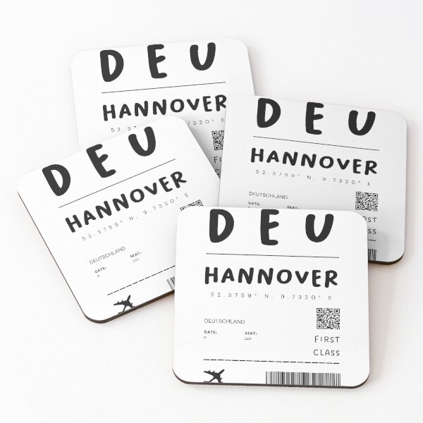 Artikelvorschau, Hannover | Flugticket Design | Reisen | Touristen entworfen und verkauft von RM-Journey.