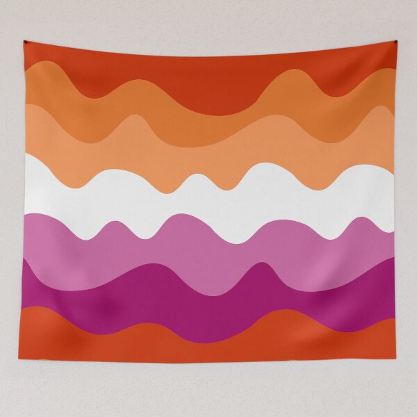 Item preview, Groovy Pride Lesbian Flag designed and sold by AbigailHerman.