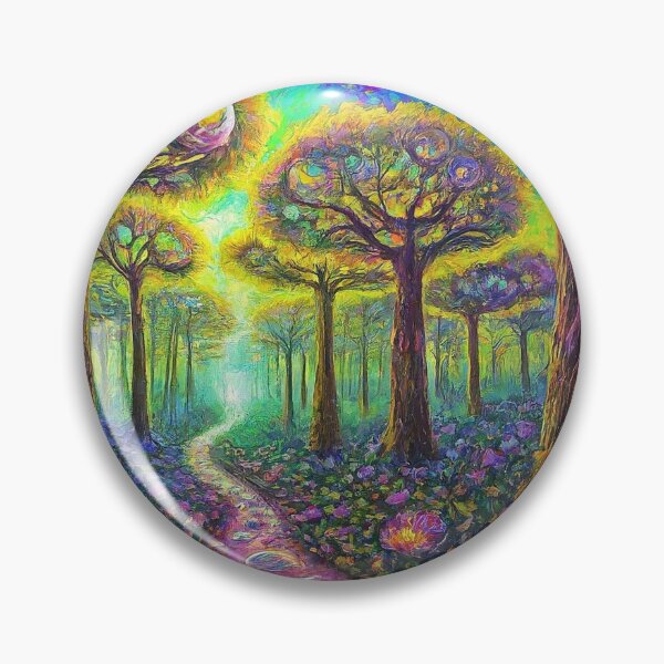 Item preview, Trippy Colorful Forest designed and sold by WhimsyRealm.