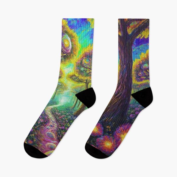 Item preview, Trippy Colorful Forest designed and sold by WhimsyRealm.