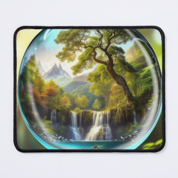 Item preview, Nature's Symphony: Cascading Waterfall Glass Orb designed and sold by EnchantedVista.