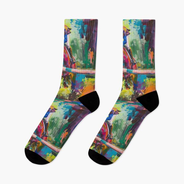 Item preview, Abstract horse rider cross country Active Outdoors Inspired Art designed and sold by CDC40.