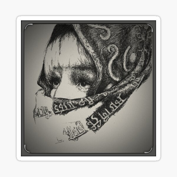 Scarf Girl Sticker