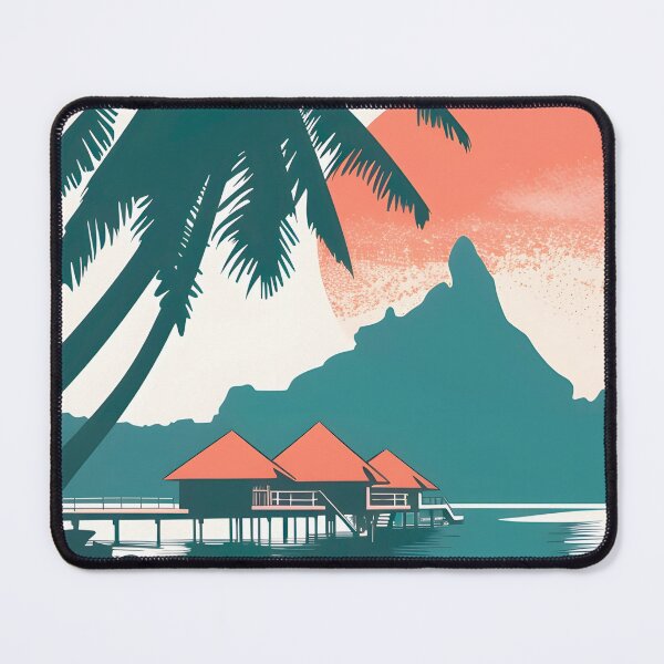 Item preview, Bora Bora Vintage Poster designed and sold by taniasofia.