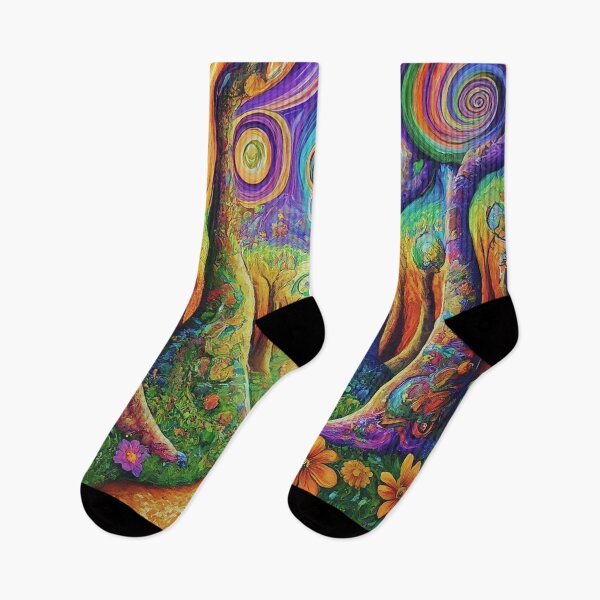 Item preview, Colorful Aesthetic Trippy Forest designed and sold by WhimsyRealm.
