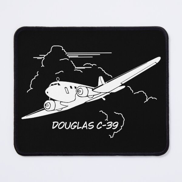 Item preview, Douglas C-39 American WW2 Plane Flying Clouds Silhouette designed and sold by MilitaryMart.
