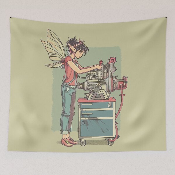 Item preview, Fairy Mechanic at Work designed and sold by Galexicon 42.