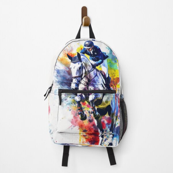 Artikelvorschau, Pferd und Reiter spritzen Farbe Dressur Routine Aktive Outdoor-Inspirierte Kunst entworfen und verkauft von CDC40.