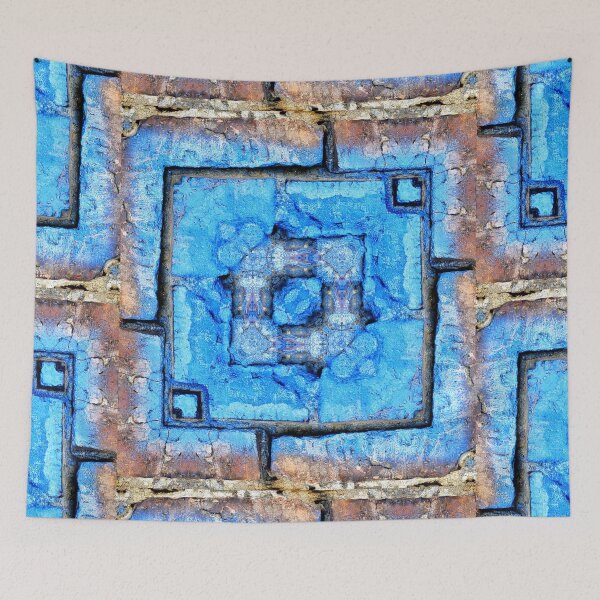 Item preview, BLUE WALL MANDALA designed and sold by MargoGallery.