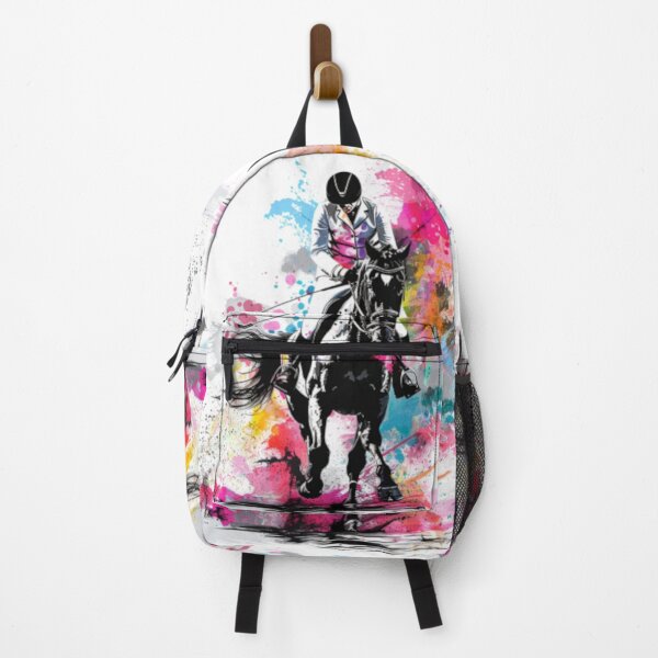 Item preview, Horse and rider splashes colour dressage routine Active Outdoors Inspired Art designed and sold by CDC40.