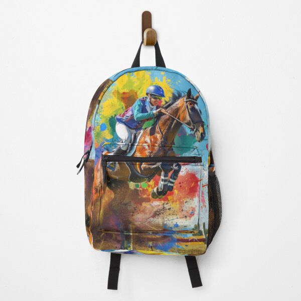 Item preview, Horse and rider splashes colour cross country routine Active Outdoors Inspired Art designed and sold by CDC40.