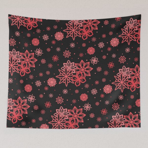 Item preview, Felt Pen Flowers - Scarlet designed and sold by Saki Desjardins.