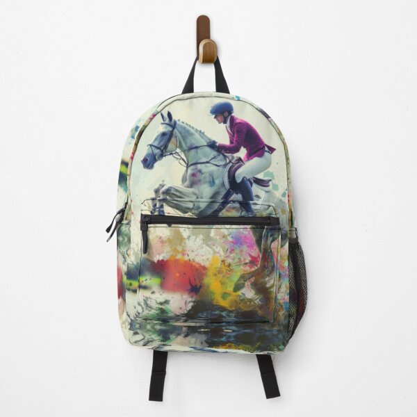 Item preview, Horse and rider splashes colour cross country routine Active Outdoors Inspired Art designed and sold by CDC40.