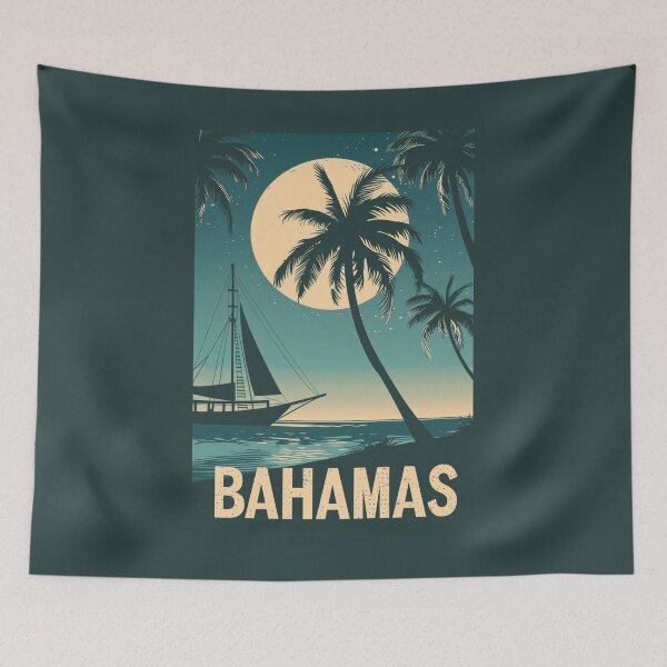 Item preview, A Vintage Travel Illustration of Bahamas designed and sold by GoodOldVintage.