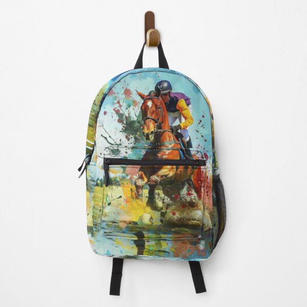 Item preview, Horse and rider splashes colour cross country routine Active Outdoors Inspired Art designed and sold by CDC40.