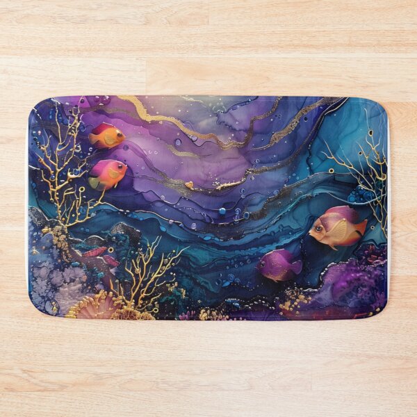 Item preview, Coral Reef:Marine life:Ocean preservation:Alcohol Ink Style designed and sold by OwlWorks.