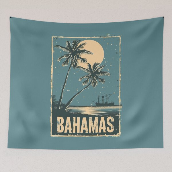 Item preview, A Vintage Travel Illustration of Bahamas designed and sold by GoodOldVintage.