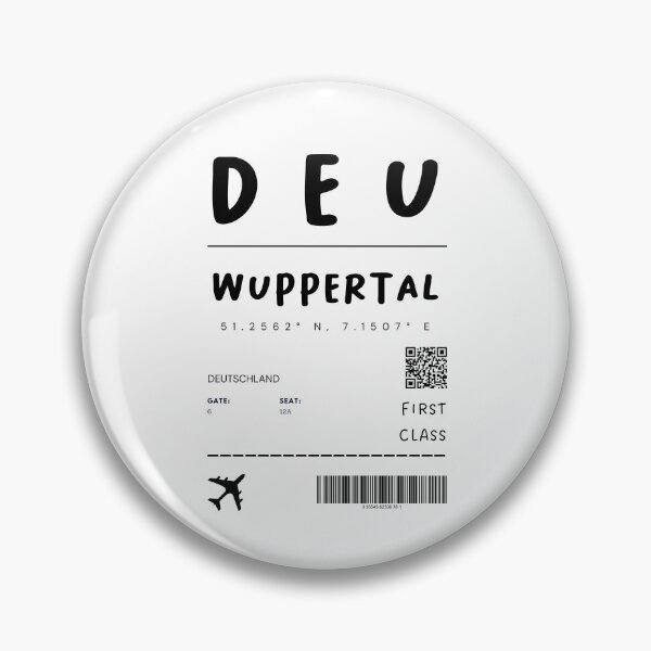 Artikelvorschau, Wuppertal | Flugticket Design | Reisen | Touristen entworfen und verkauft von RM-Journey.