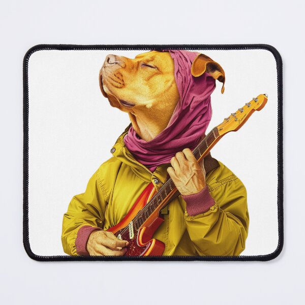 Item preview, A dog playing the guitar  designed and sold by PixcelStudioB.