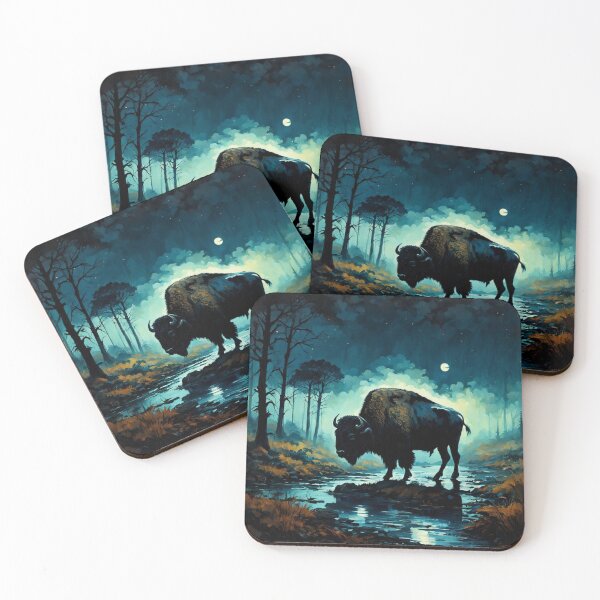 Item preview, Bison In Prairie Painting designed and sold by Gabriela McDaniel.