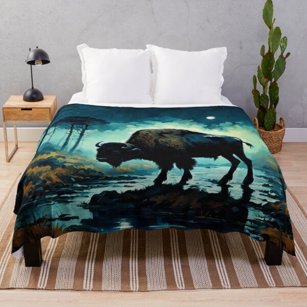 Item preview, Bison In Prairie Painting designed and sold by Gabriela McDaniel.