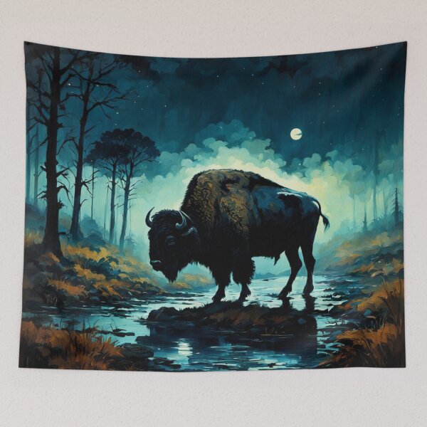 Item preview, Bison In Prairie Painting designed and sold by Gabriela McDaniel.
