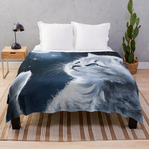 Item preview, A Cute Gray Kitten Looking At The Moon designed and sold by pixelplaza.