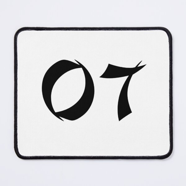Item preview, 07, seven, black, shangai designed and sold by Numbers-Art.