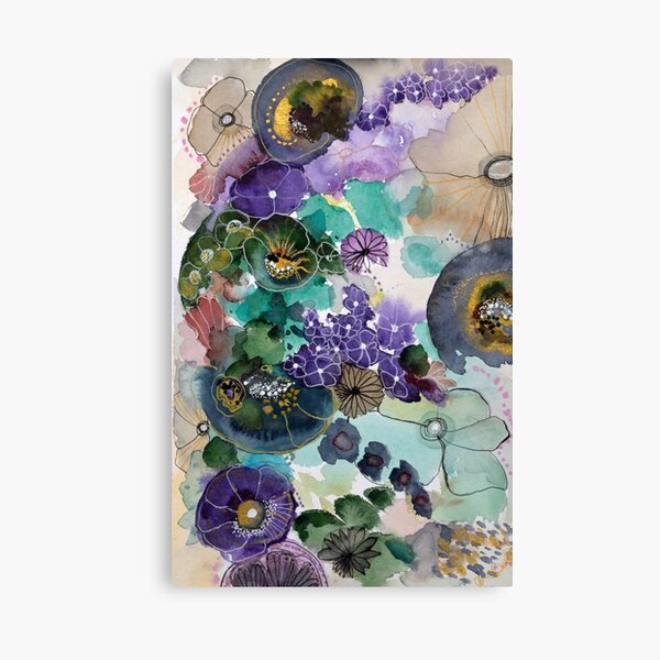 Fantasy in green and purple Canvas Print